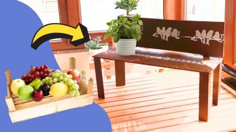 Turning a Wooden Fruit Box into a Plant Table | DIY Joy Projects and Crafts Ideas