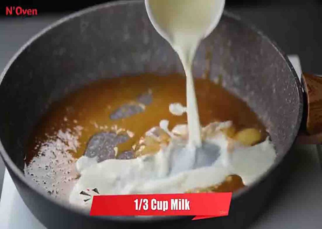 Making the caramel sauce for the caramel cups recipe