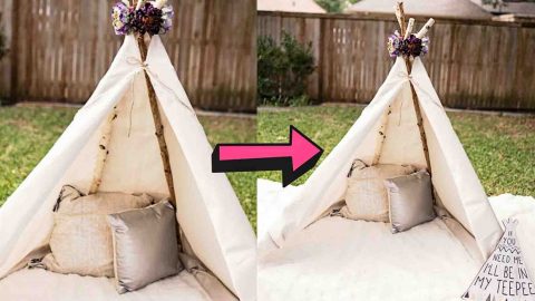 DIY No-Sew Teepee Tent Tutorial | DIY Joy Projects and Crafts Ideas