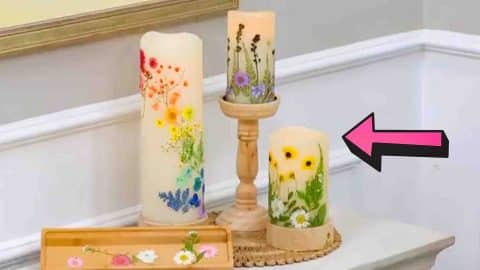 DIY Pressed Flower Candles Tutorial | DIY Joy Projects and Crafts Ideas