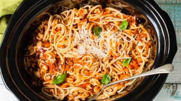 Easy Crockpot Spaghetti Recipe DIY Joy