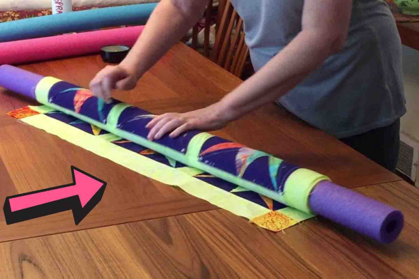 How To Make A Quilt Sandwich Using Pool Noodles