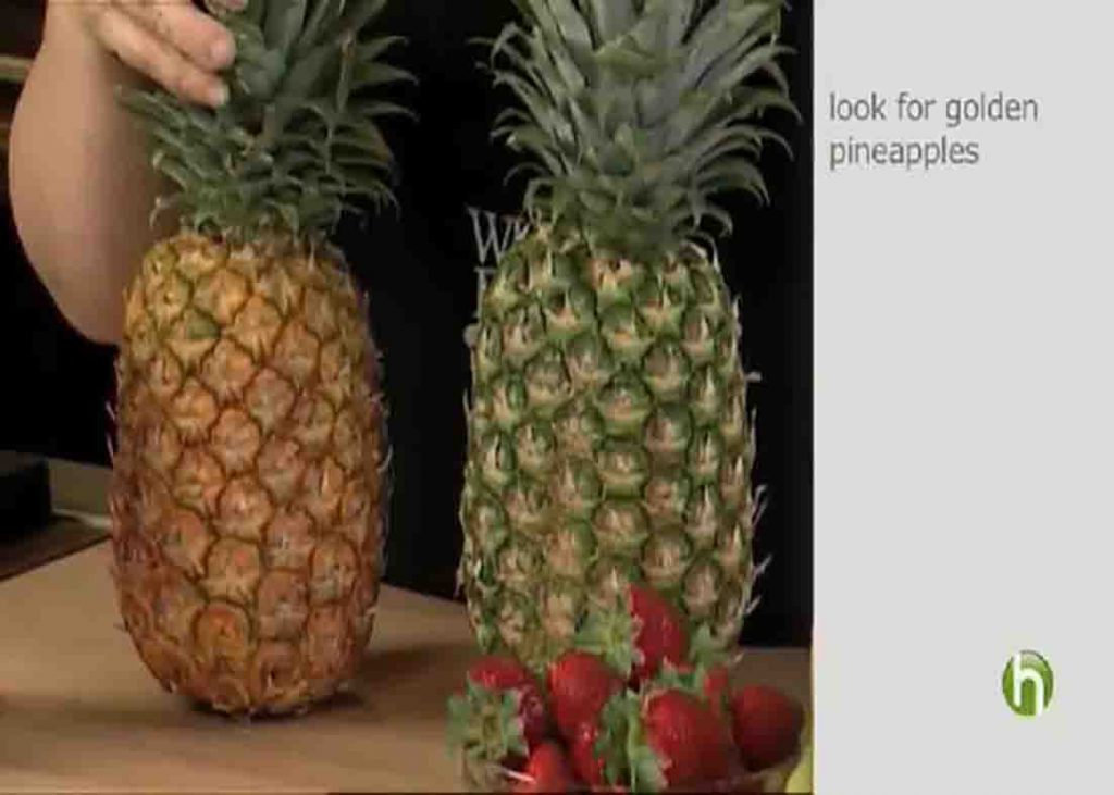 Golden pineapples are ripe