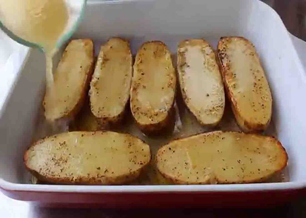 Baking the lemon pepper potatoes