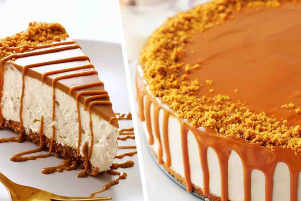 No-Bake Lotus Cream Cheese Cake Recipe