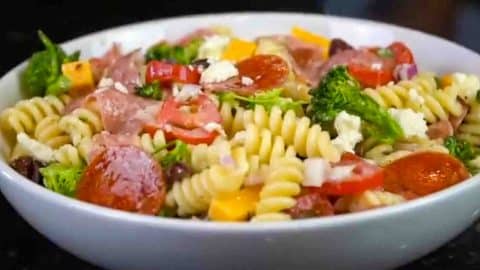 Pasta Salad w/ Homemade Dressing Recipe | DIY Joy Projects and Crafts Ideas