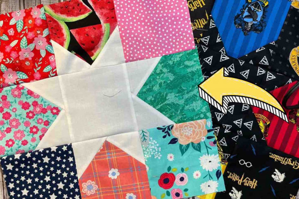 Scrappy Star Quilt Block Tutorial