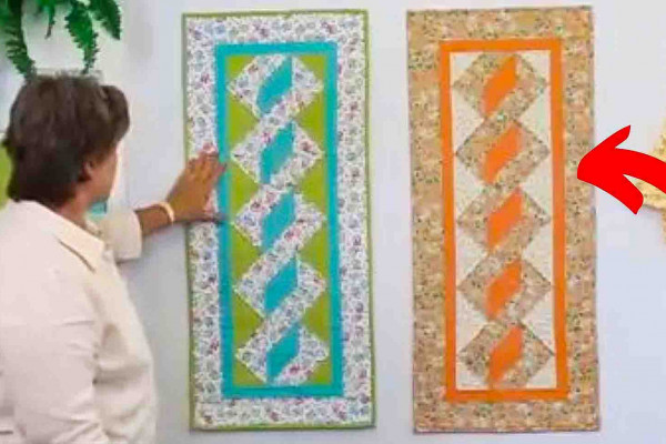 Twist Pole Table Runner Quilt Tutorial