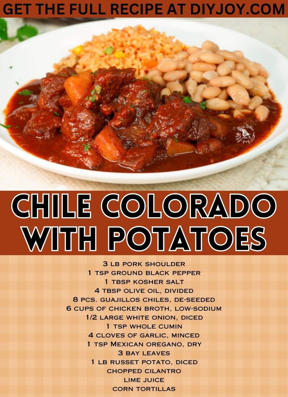Chile Colorado with Potatoes Recipe