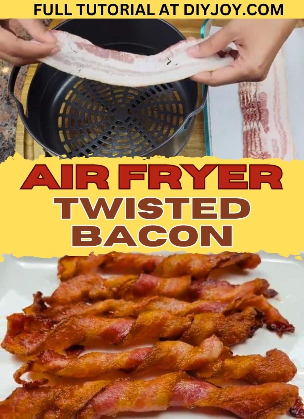 Air Fryer Twisted Bacon