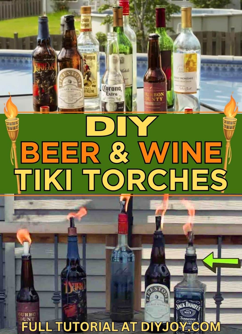 DIY Beer & Wine Tiki Torches Tutorial