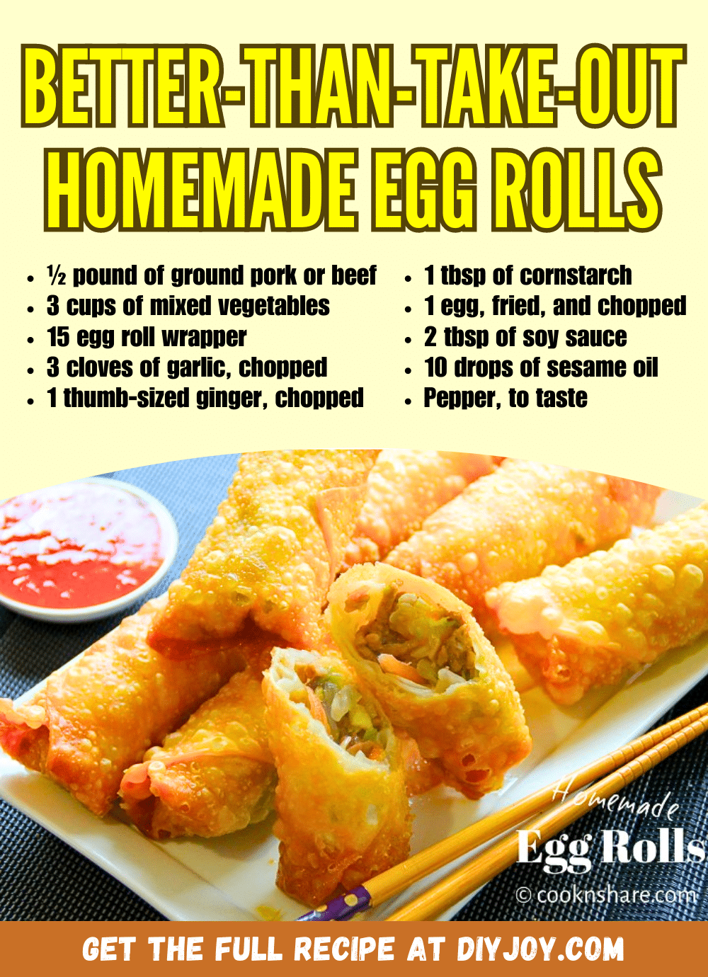 Better-Than-Take-Out Homemade Egg Rolls Recipe