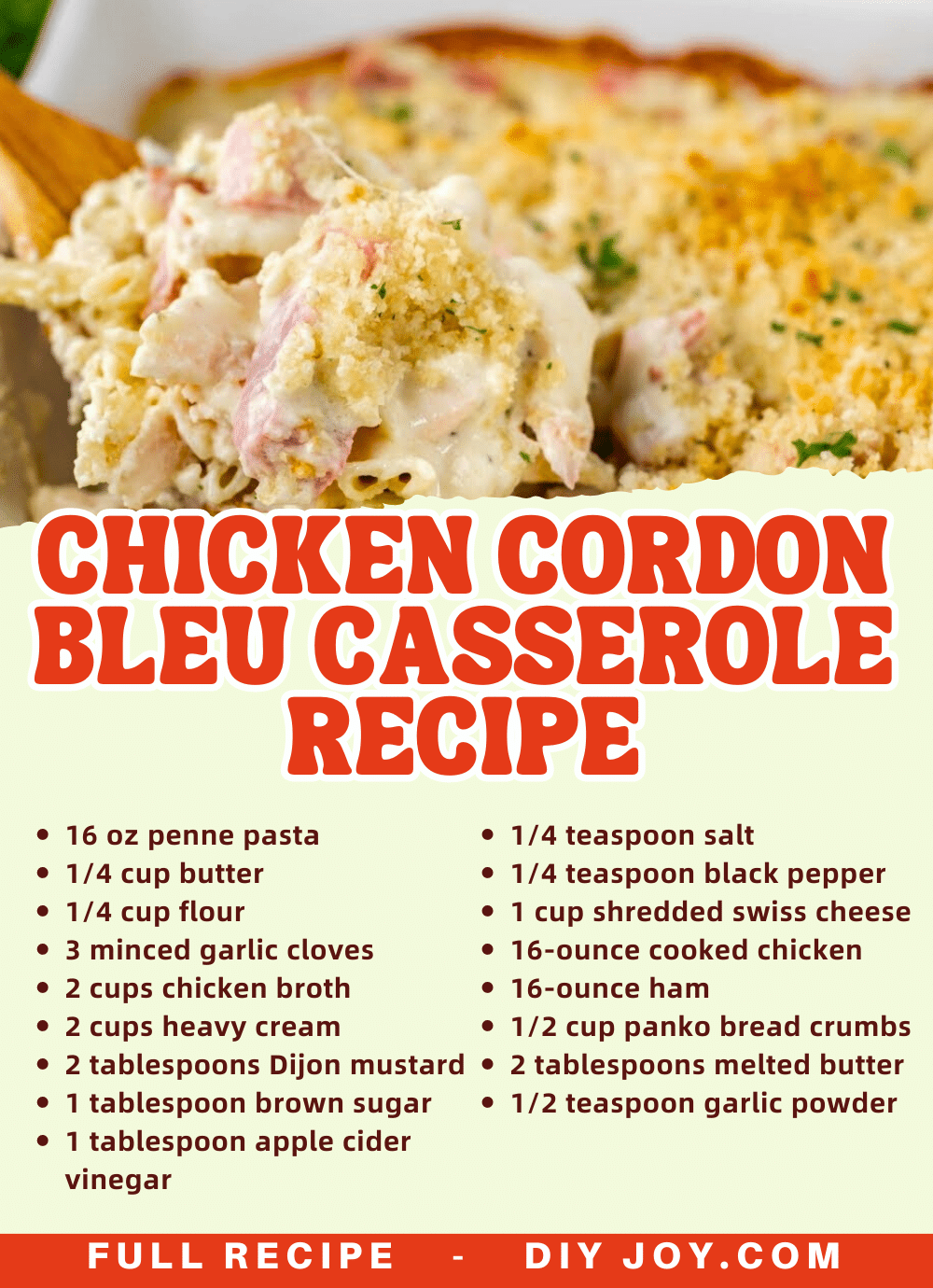 Chicken Cordon Bleu - Simple Joy