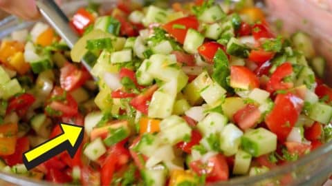 Chopped Tomatoes, Cucumber and Onion Salad | DIY Joy Projects and Crafts Ideas