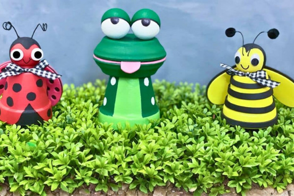 Clay Pot Patio Pet Garden Decor