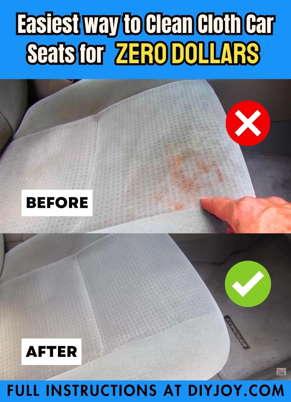 easiest way to clean fabric car seats