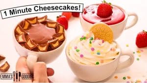 Easy 1-Minute Cheesecake Cup Recipe in 3 Different Flavors
