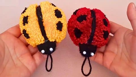 Easy Beginner-Friendly DIY Yarn Ladybug Tutorial | DIY Joy Projects and Crafts Ideas