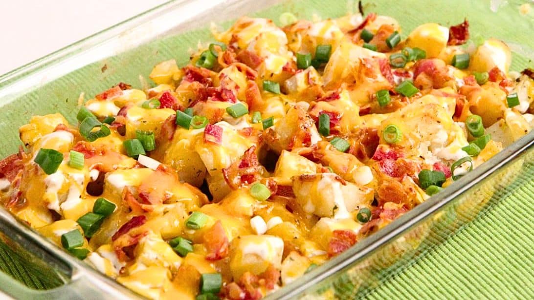 Easy & Cheesy Bacon Ranch Potato Casserole Recipe | DIY Joy Projects and Crafts Ideas