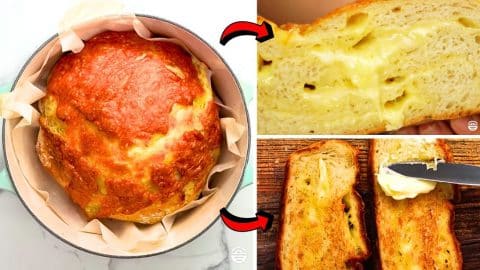 Easy No-Knead 5-Ingredient Cheese Bread Recipe | DIY Joy Projects and Crafts Ideas