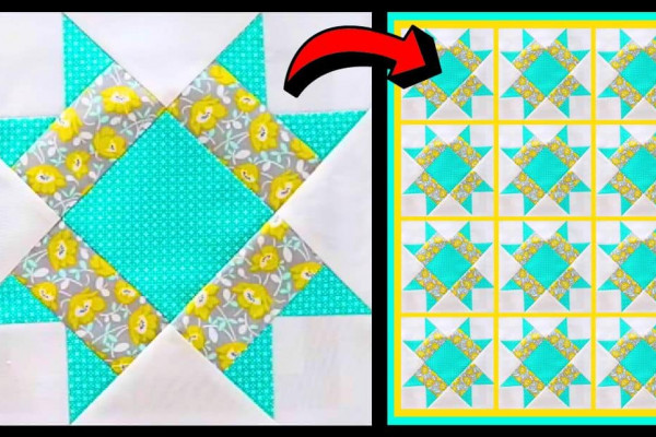 Easy Slow Summer Star Quilt Block Tutorial