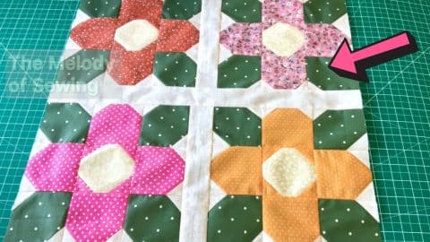 Easy and Beginner-Friendly Flower Quilt Block | DIY Joy Projects and Crafts Ideas