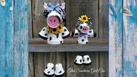 Flower Pot Cow Shelf Sitter DIY | DIY Joy Projects and Crafts Ideas