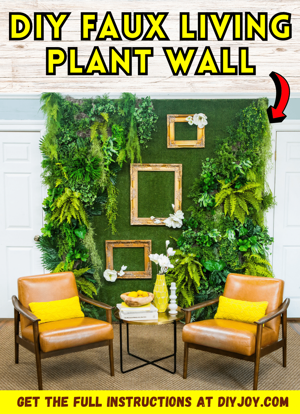 How To Make A DIY Faux Living Plant Wall