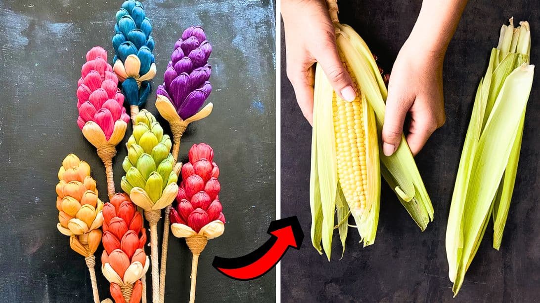 How to Make DIY Flowers Using Corn Husks