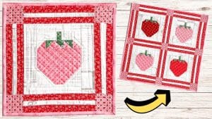 How to Make a Cute Strawberry Quilt Block