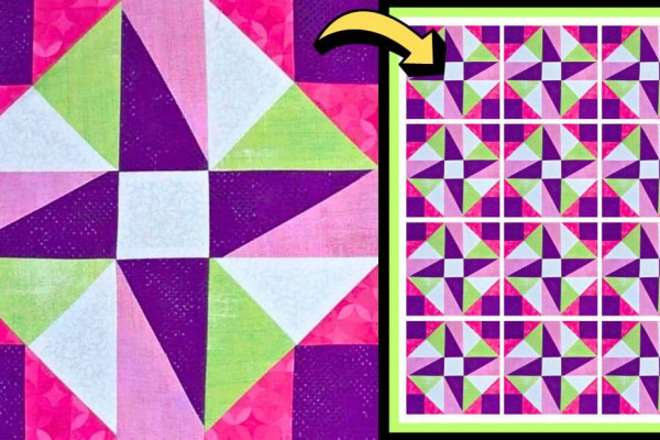 How to Make a Pinwheel Square Quilt Block (with Free Pattern)