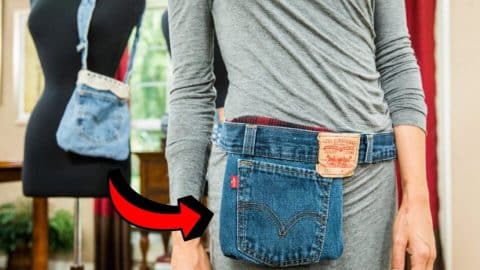 How to Upcycle Old Jeans Into a DIY Denim Fanny Pack | DIY Joy Projects and Crafts Ideas