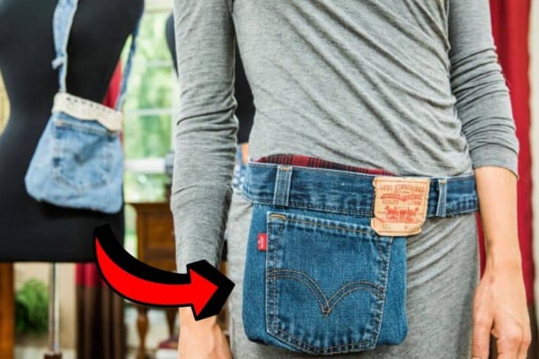 How to Upcycle Old Jeans Into a DIY Denim Fanny Pack