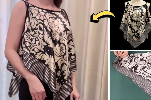 How to Upcycle Scarf Into a Sleeveless Top