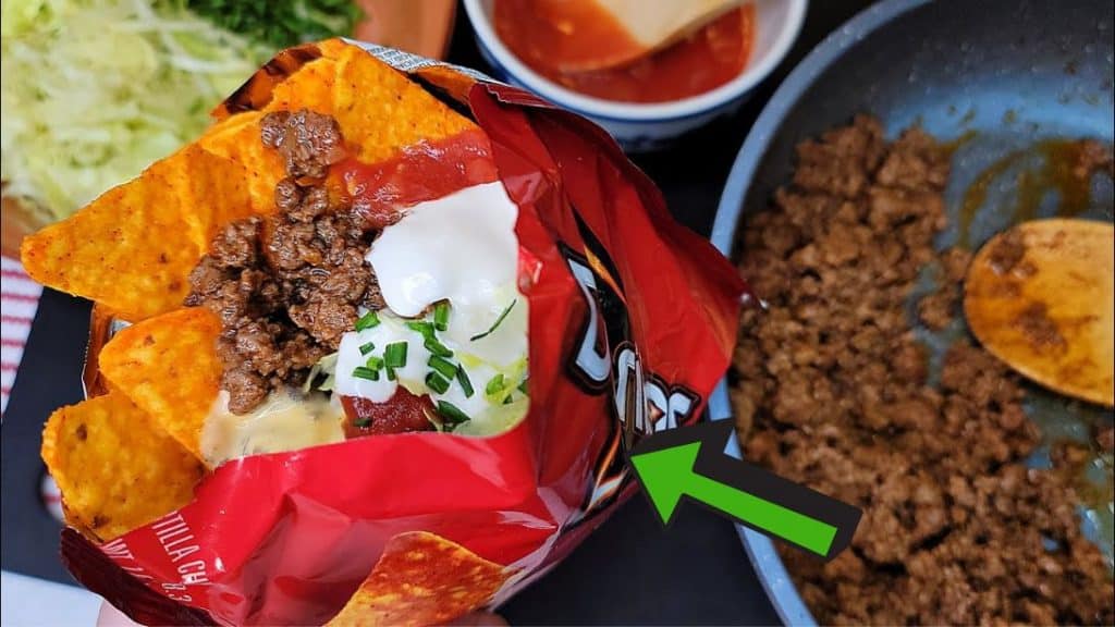 Loaded Doritos and Frito Pie With Nacho Cheese Sauce