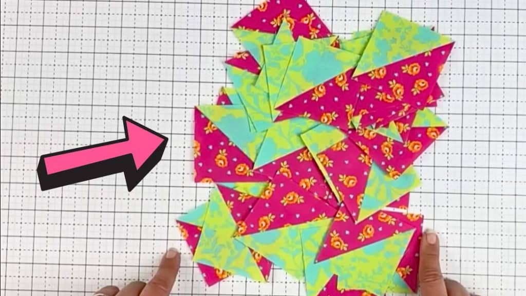 Quilting Hack Make 32 Half-Square Triangles at Once