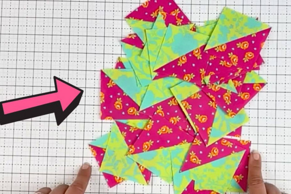 Quilting Hack Make 32 Half-Square Triangles at Once
