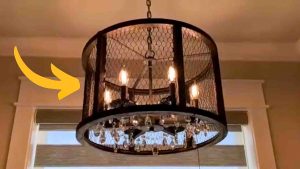 DIY Chandelier Cage Using Chicken Wire Tutorial