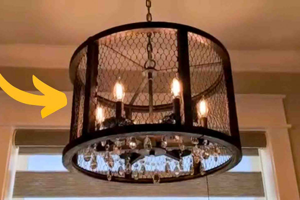 DIY Chandelier Cage Using Chicken Wire Tutorial