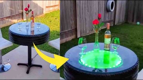 DIY Light-Up Table Made From An Old Tire | DIY Joy Projects and Crafts Ideas