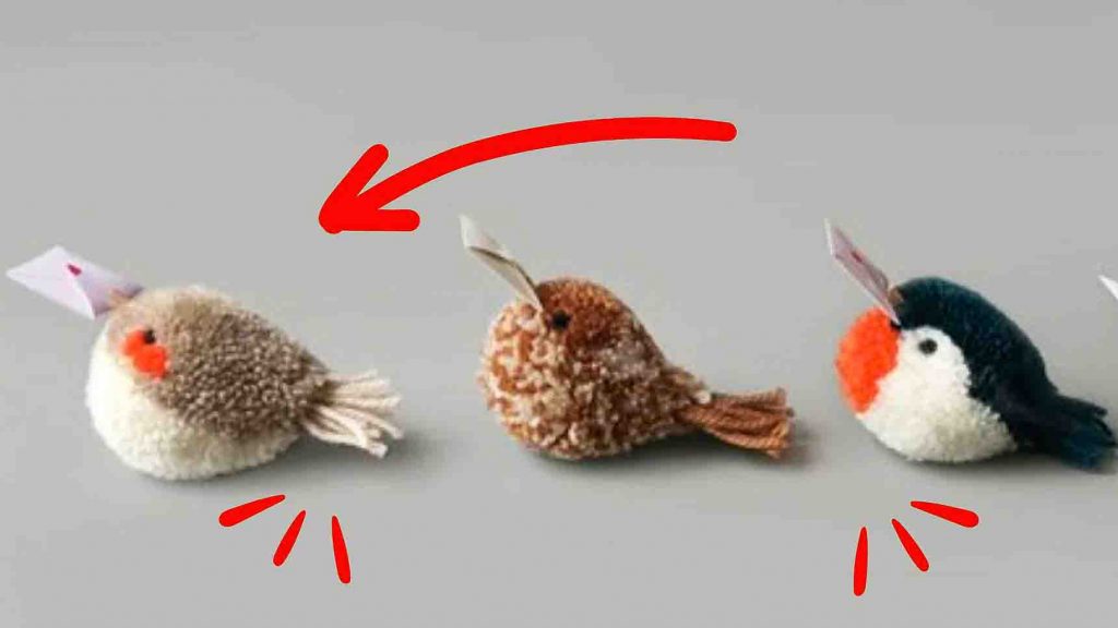 DIY Pom Pom Love Birds Tutorial