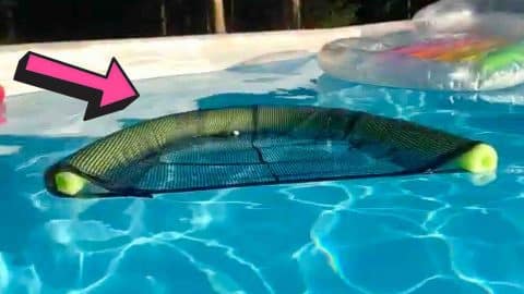 DIY Pool Noodle Mesh Sling Seat Float | DIY Joy Projects and Crafts Ideas