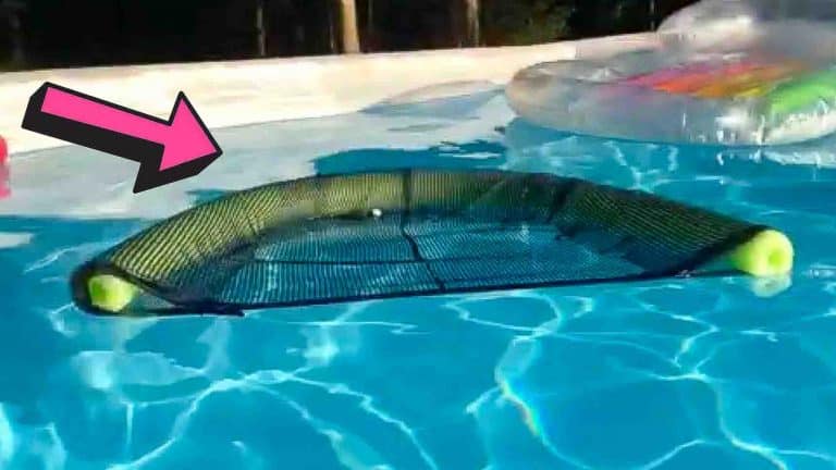 DIY Pool Noodle Mesh Sling Seat Float - DIY Joy