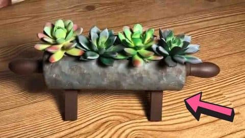 DIY Rolling Pin Succulent Planter | DIY Joy Projects and Crafts Ideas