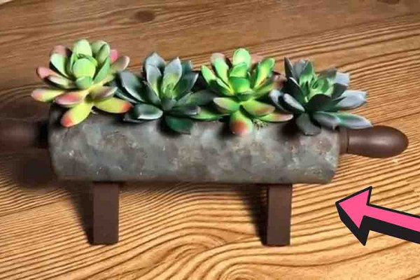 DIY Rolling Pin Succulent Planter Tutorial