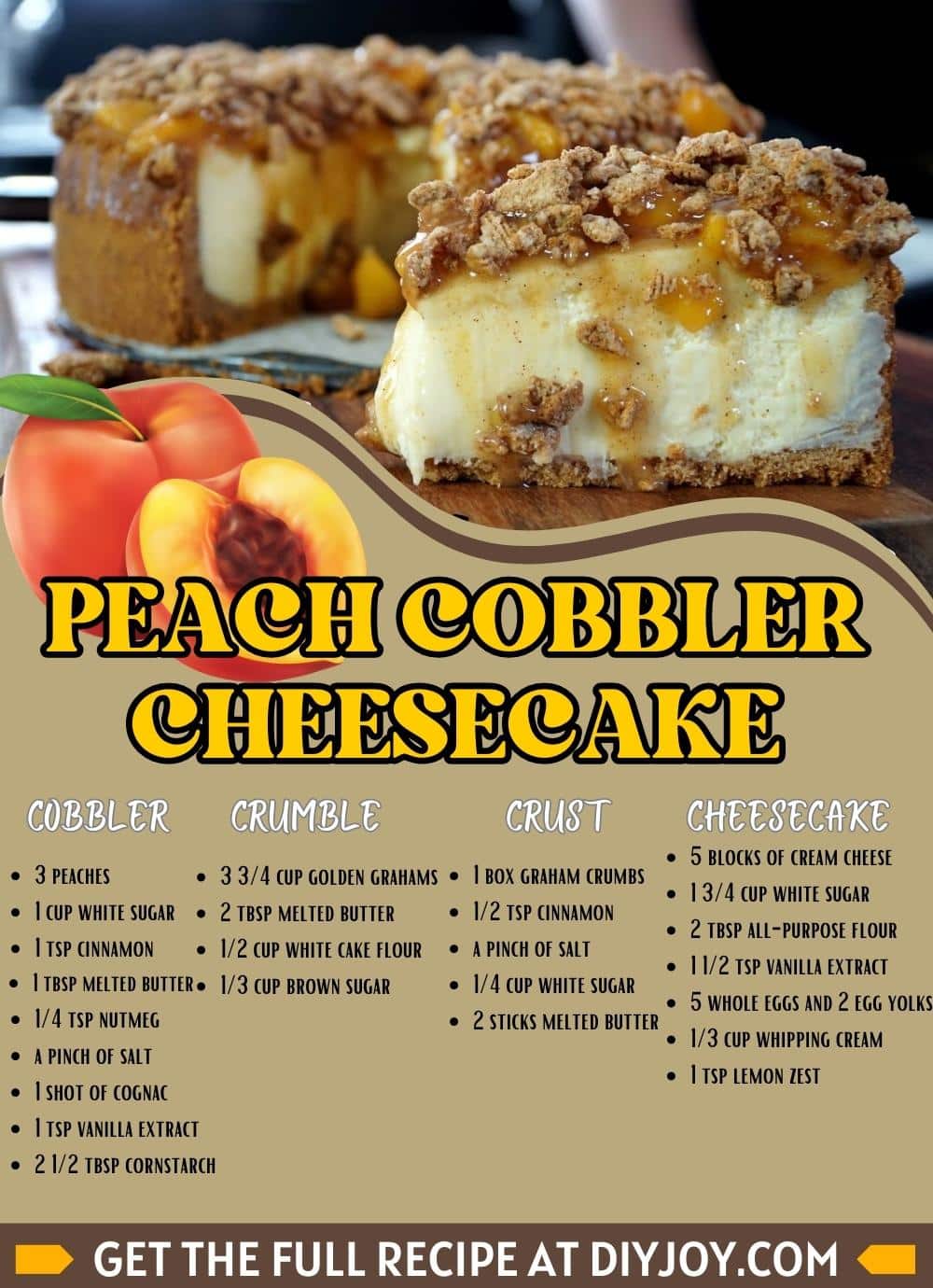 Easy Peach Cobbler Cheesecake Recipe 3218