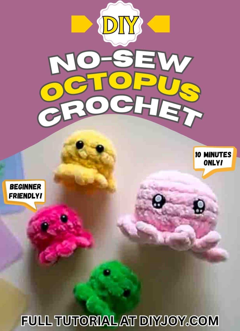 Diy No Sew Octopus Crochet Tutorial