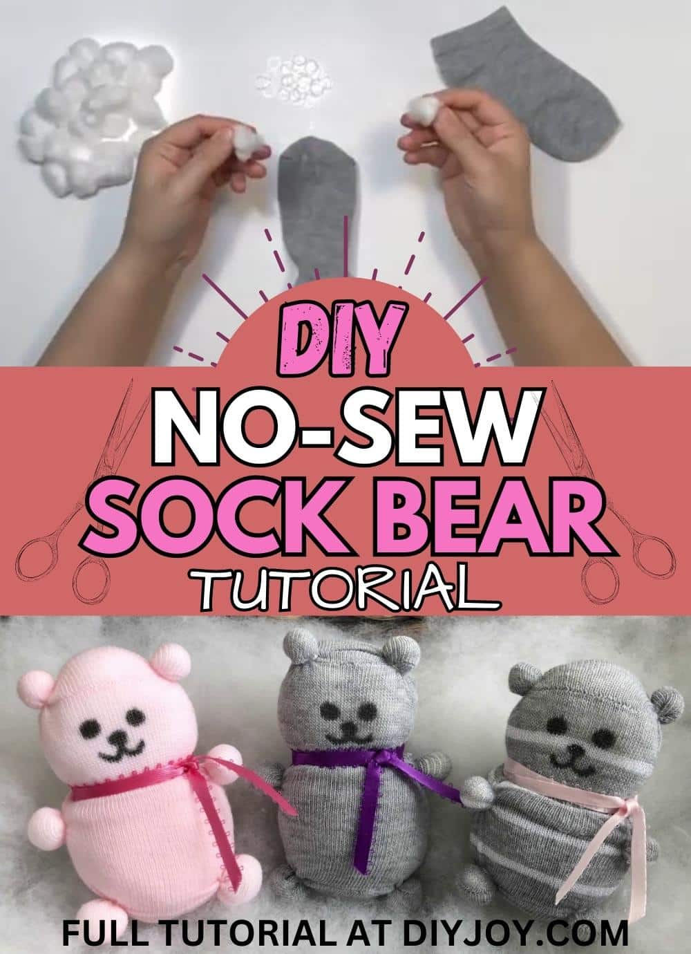 DIY No-Sew Sock Bear Tutorial