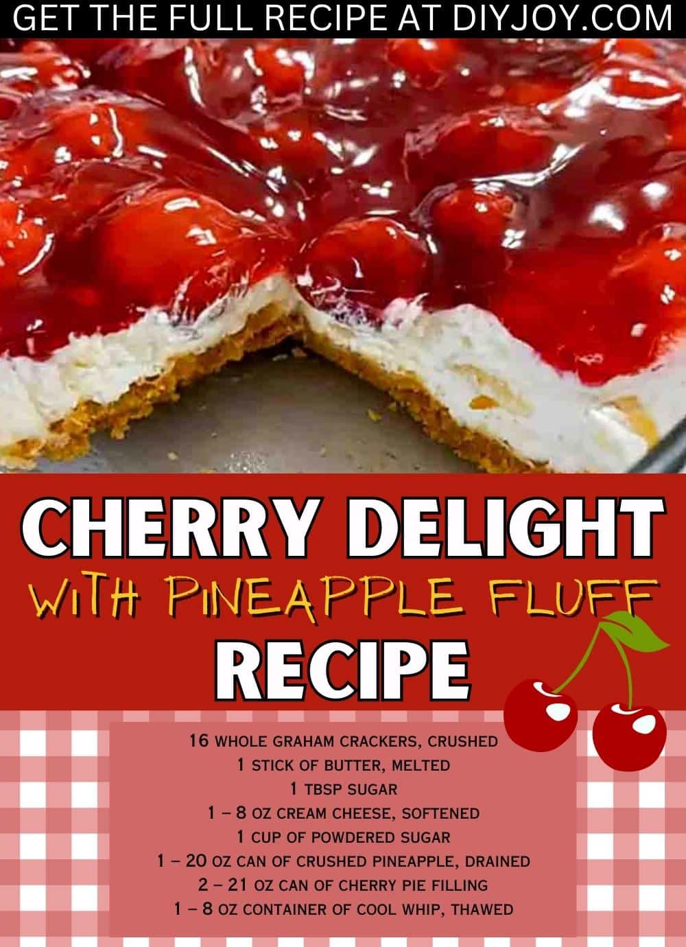 Cherry Delight with Pineapple Fluff Recipe