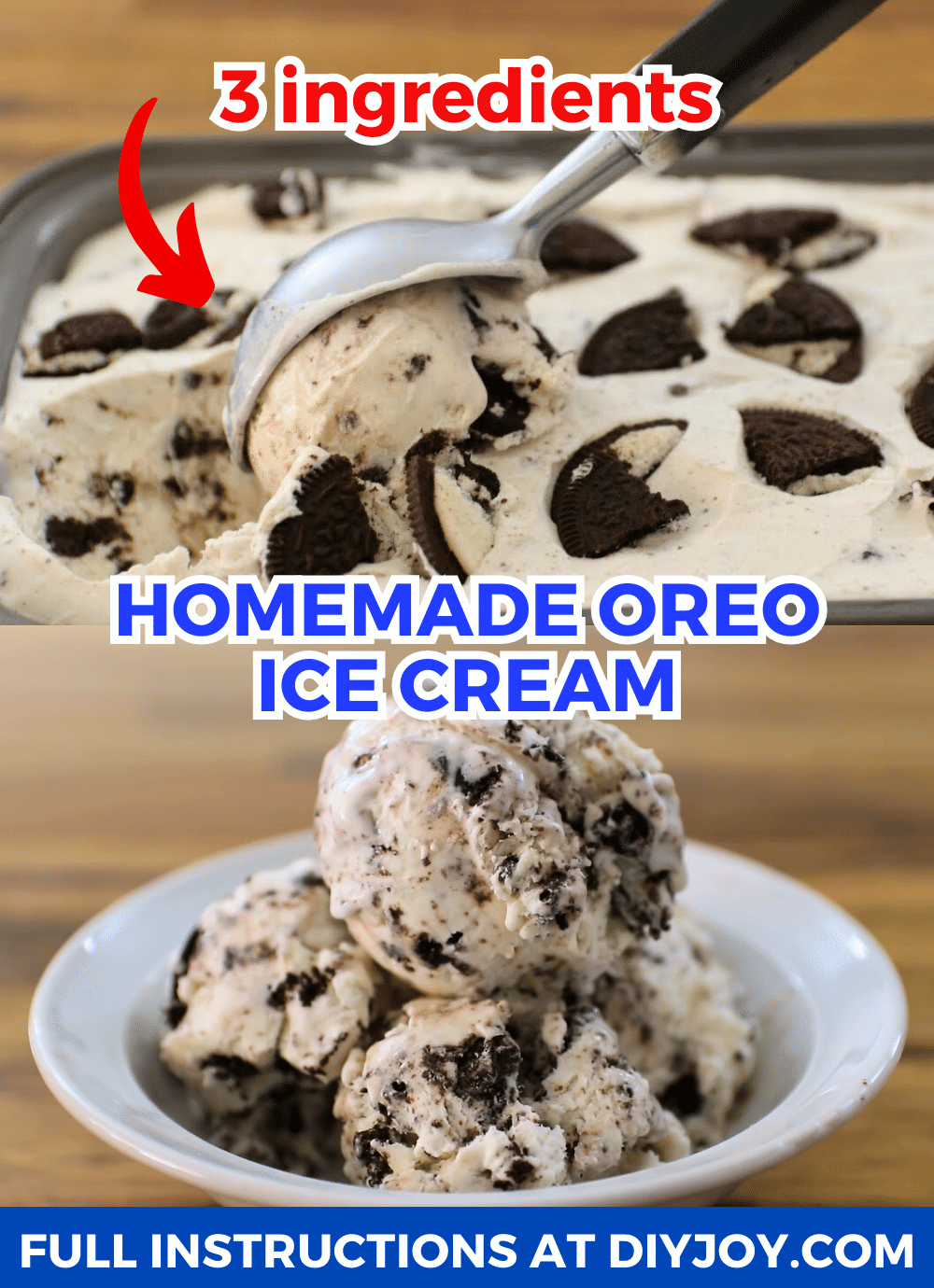 Easy Homemade Oreo Ice Cream Recipe (No Machine Needed)